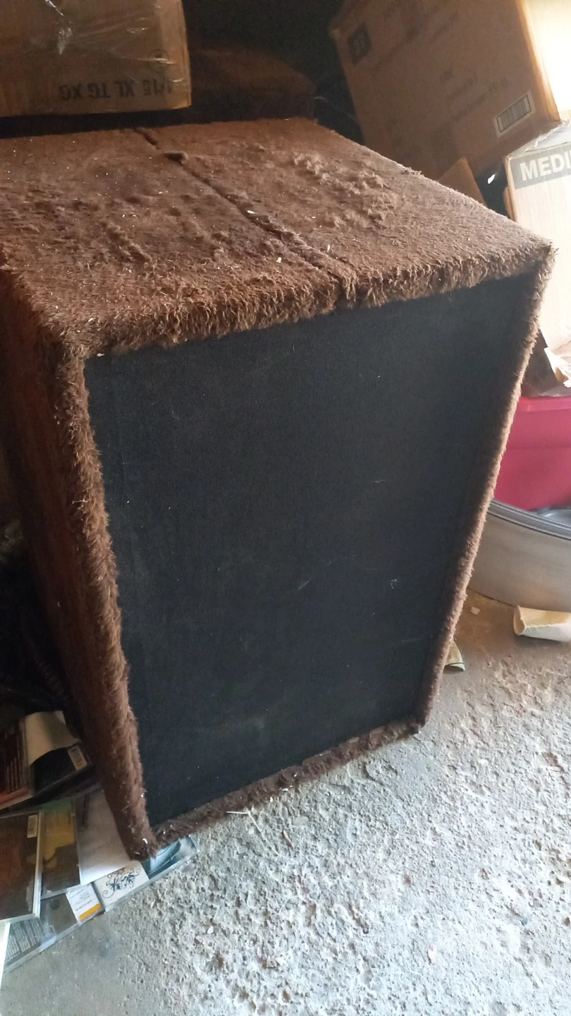 Brown Carpeted Speaker Box Enclosure
