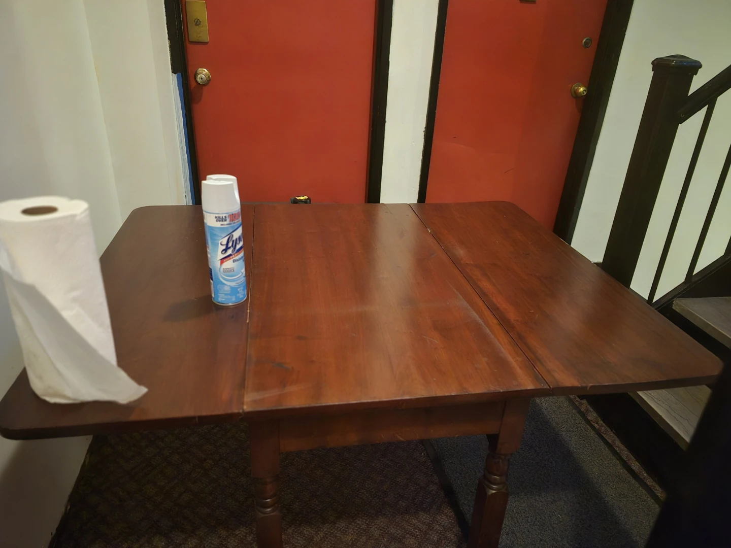 Vintage Drop Leaf Wood Dining Table - photo 2