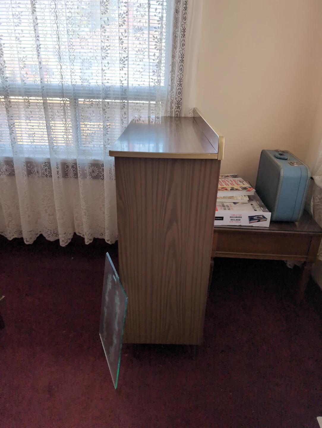 Vintage Bar Cabinet with Glass Door - photo 2