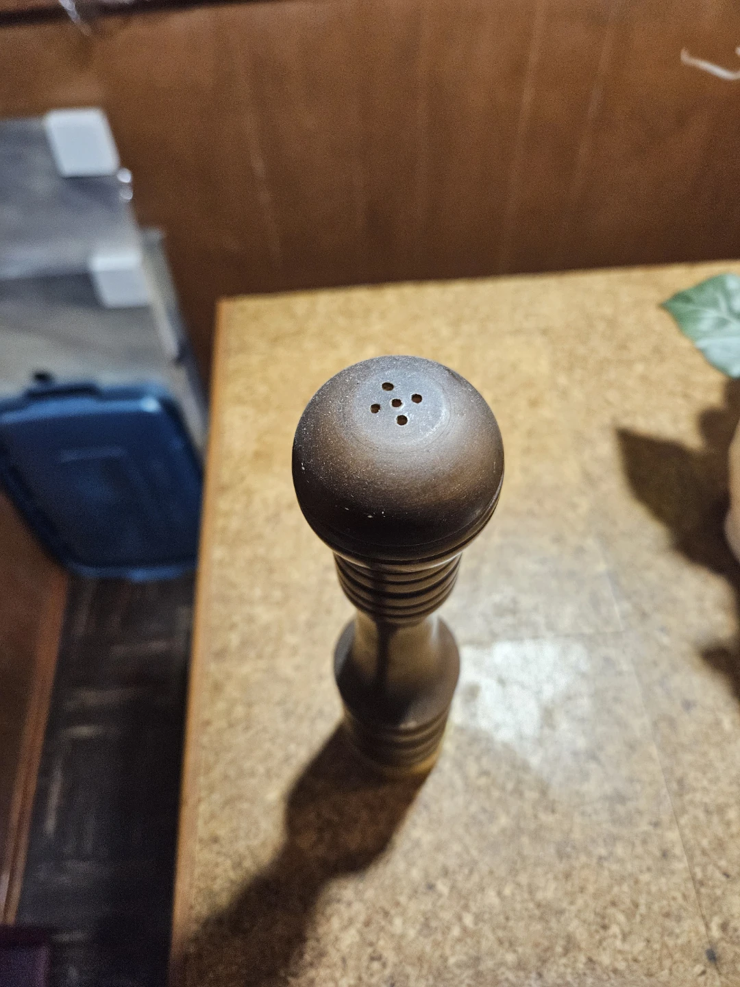 Wooden Pepper Mill with Brass Accents - photo 2