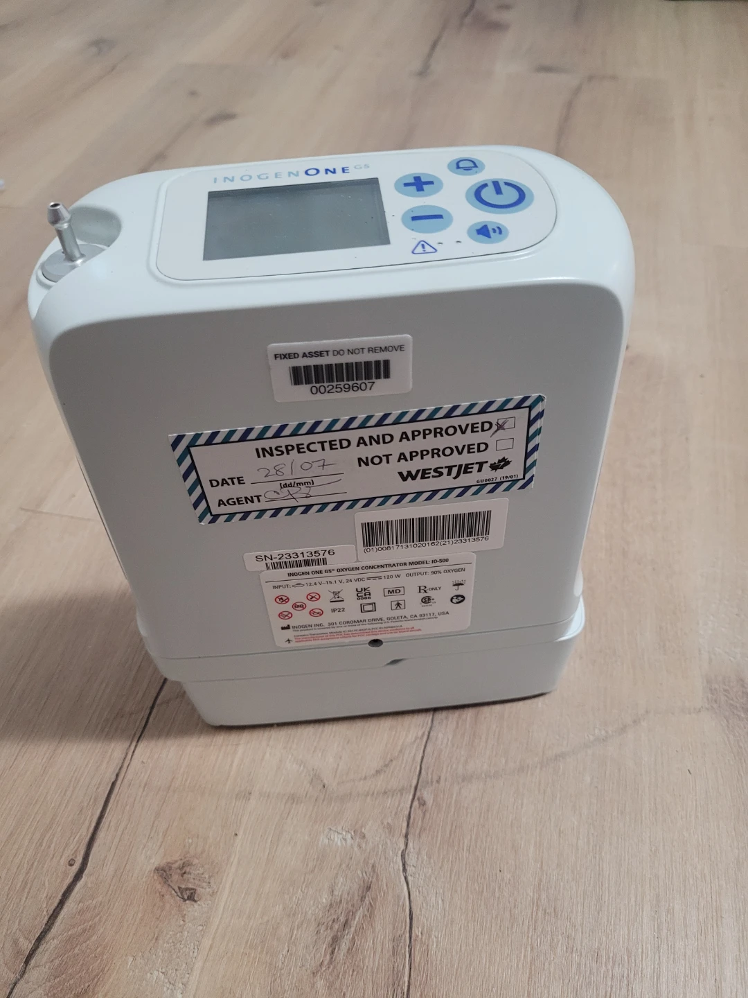 Inogen One GS Oxygen Concentrator (Model: IO-500)