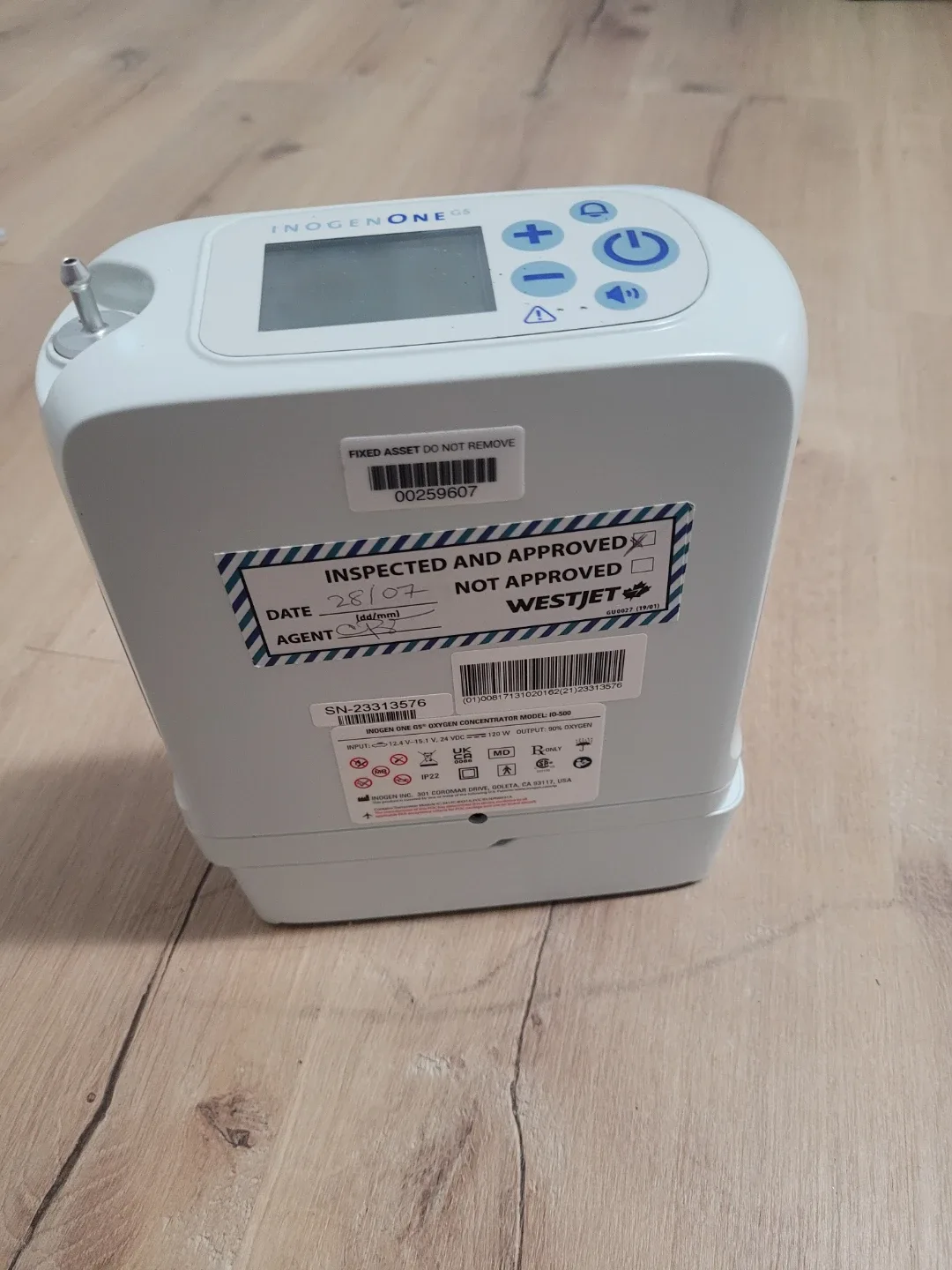 Inogen One GS Oxygen Concentrator (Model: IO-500)