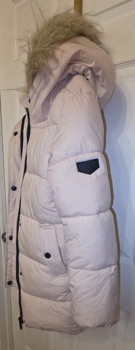 Sam Edelman Kids Pink Puffer Coat with Faux Fur Hood - photo 4