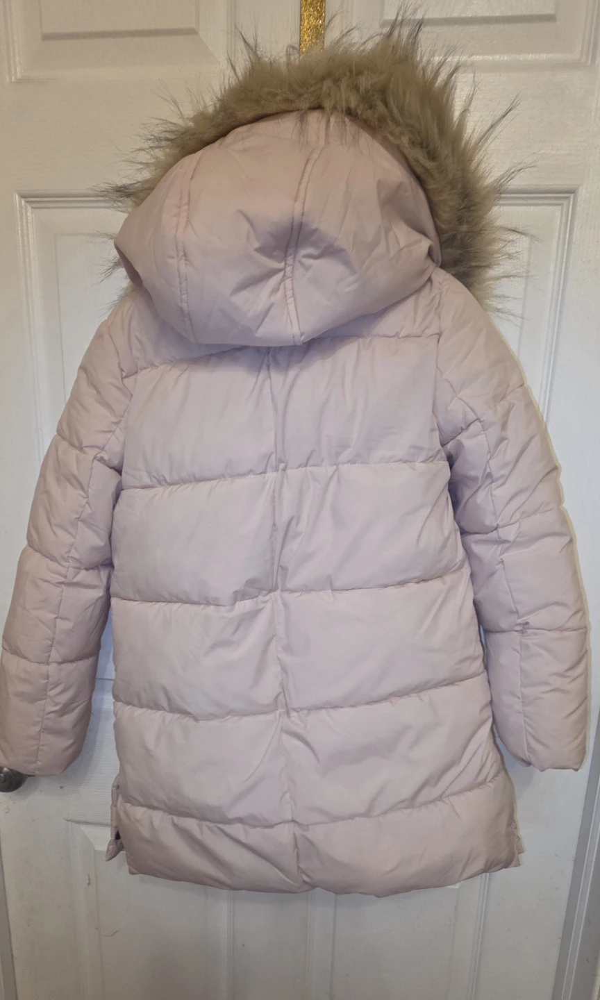 Sam Edelman Kids Pink Puffer Coat with Faux Fur Hood - photo 5