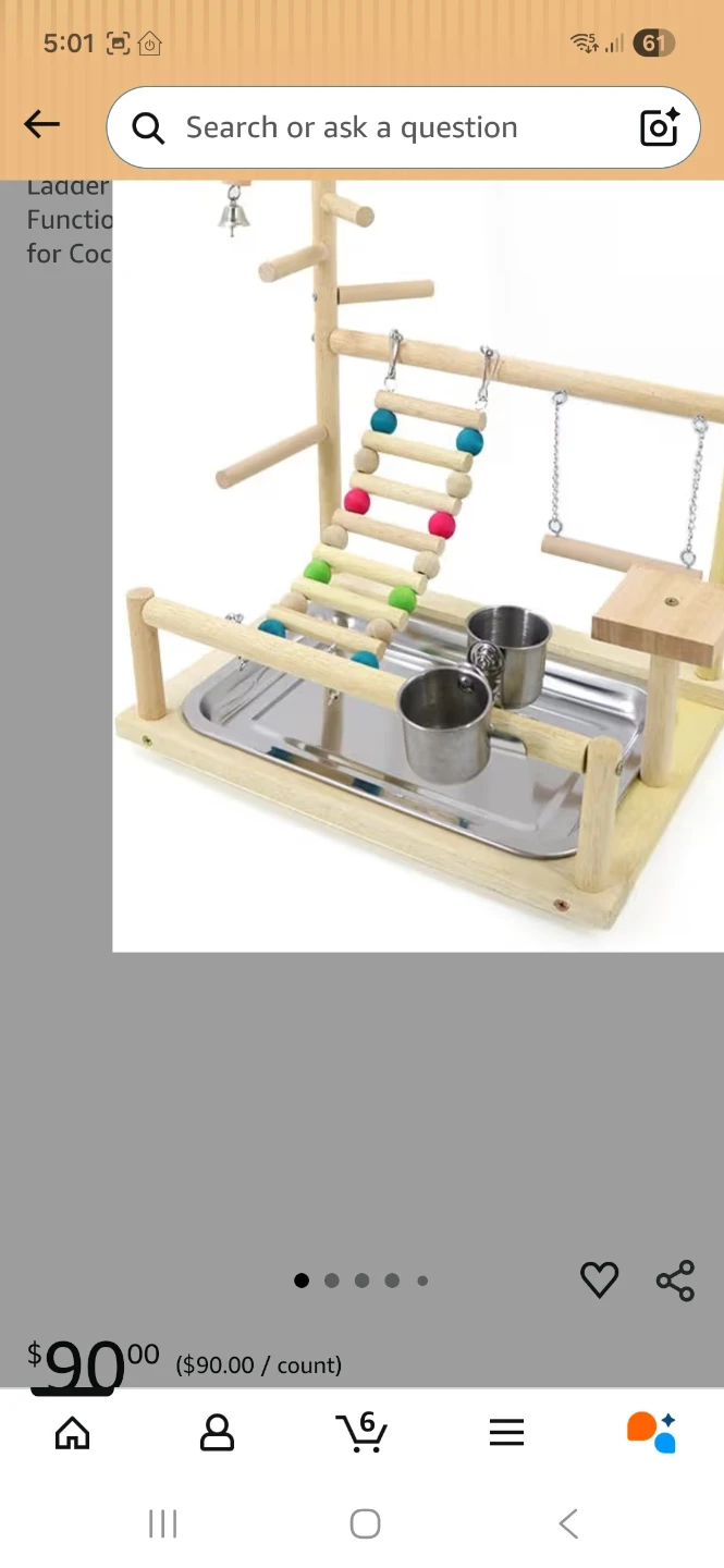 New Parrot Playground Perch - Interactive Swing, Climbing Ladder - photo 4