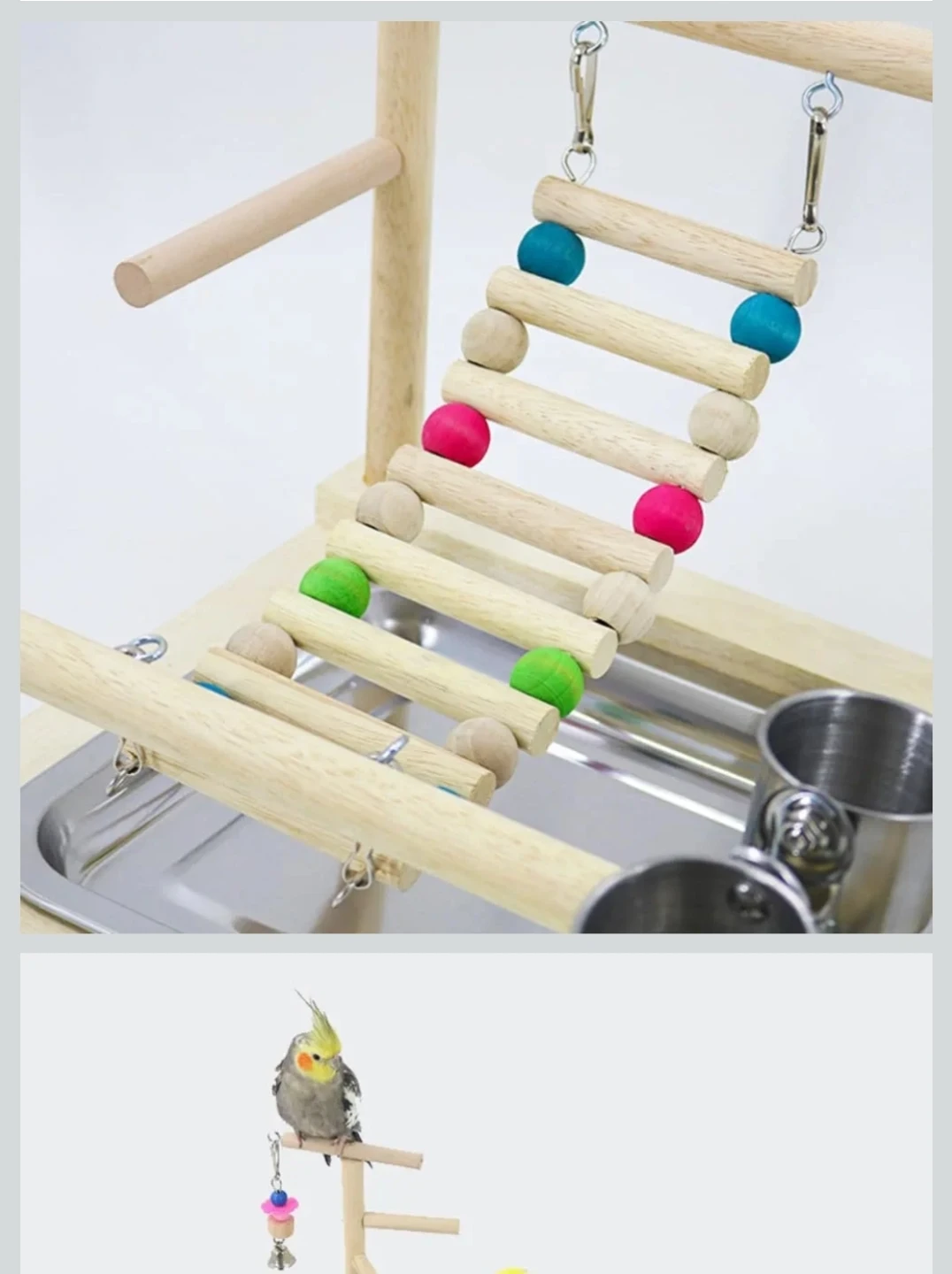 New Parrot Playground Perch - Interactive Swing, Climbing Ladder - photo 5