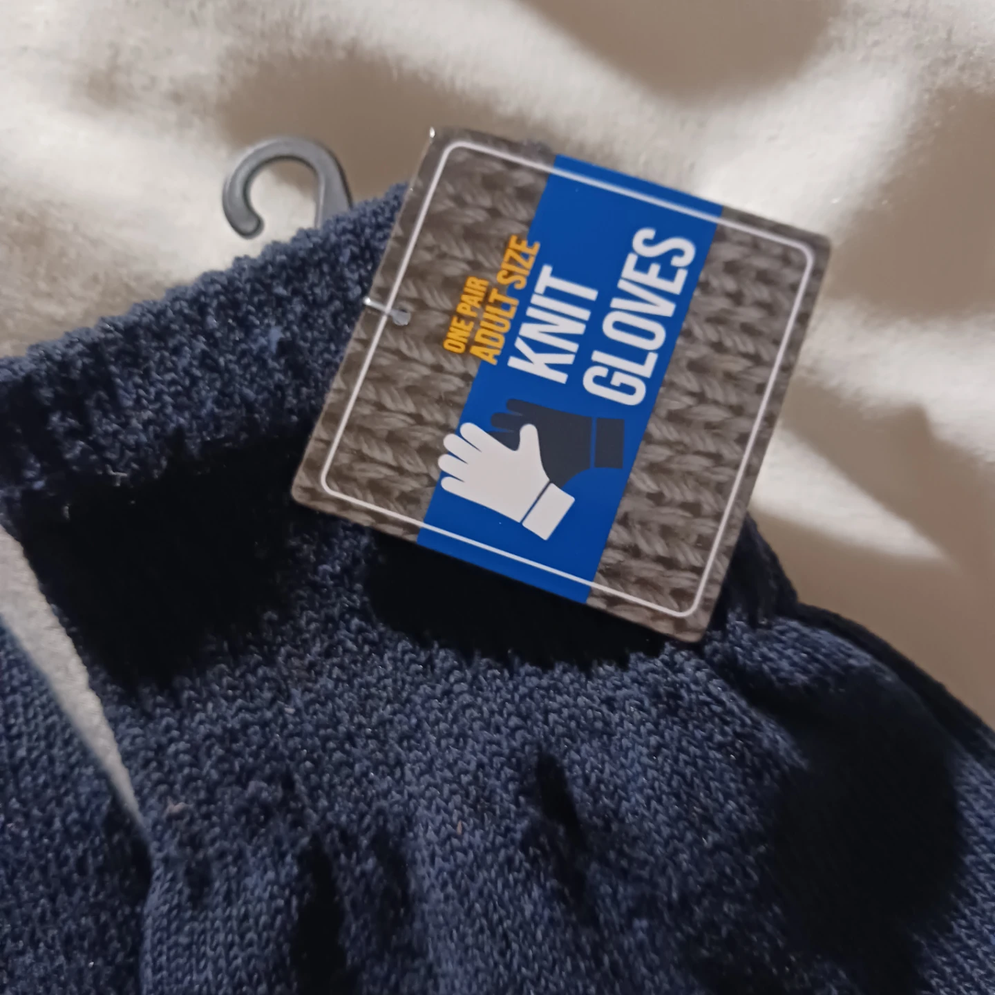 Dark Blue Knit Hat and Gloves Set - photo 3