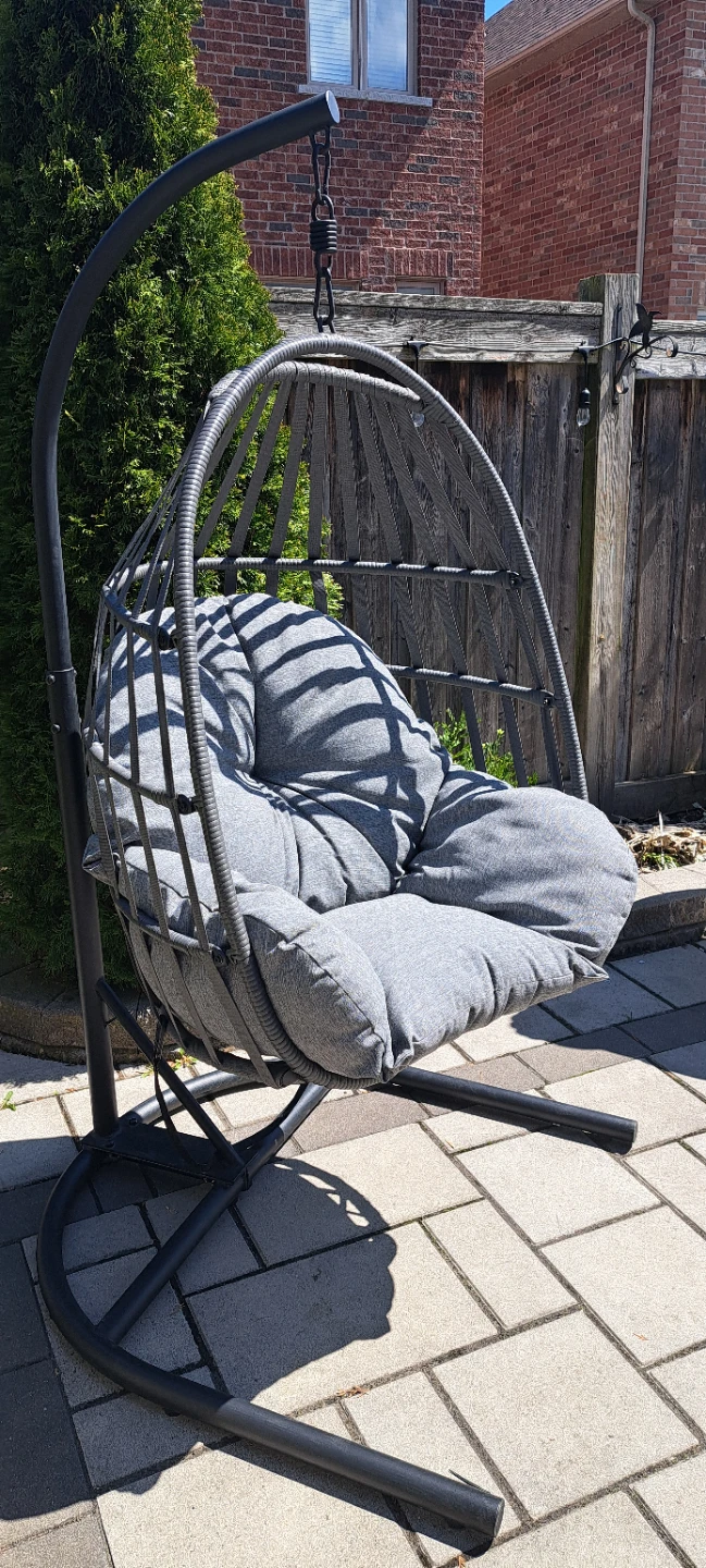 Hanging Egg Chair with Grey Cushion - photo 3