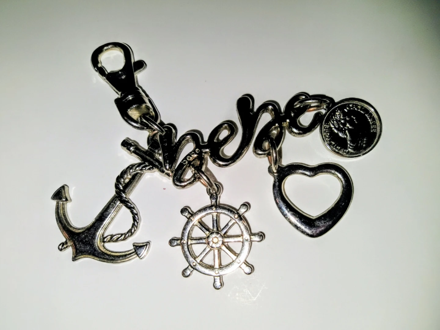Vintage Y2K bebe branded nautical-themed bag charm