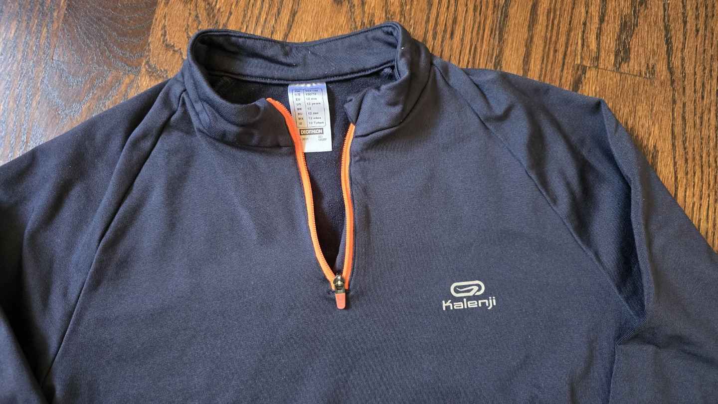 Kalenji Kids 1/4 Zip Long Sleeve Top - 12Y - photo 2