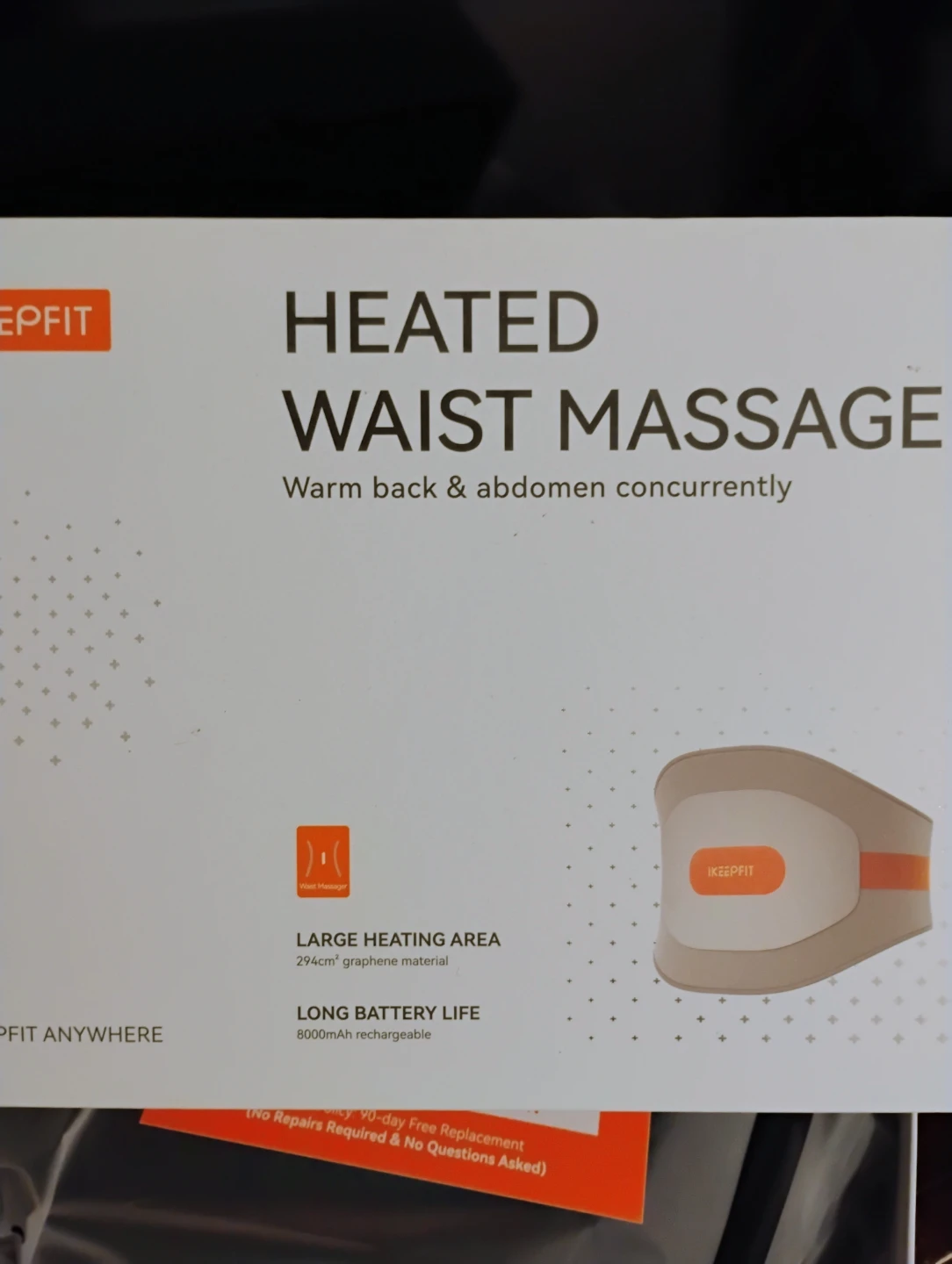 KEEP FIT Heated Waist Massager - Black - photo 5