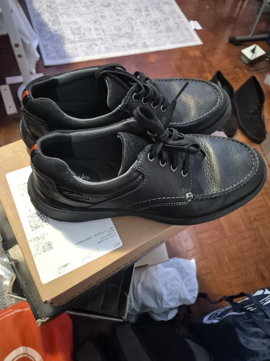 Clarks Black leather
