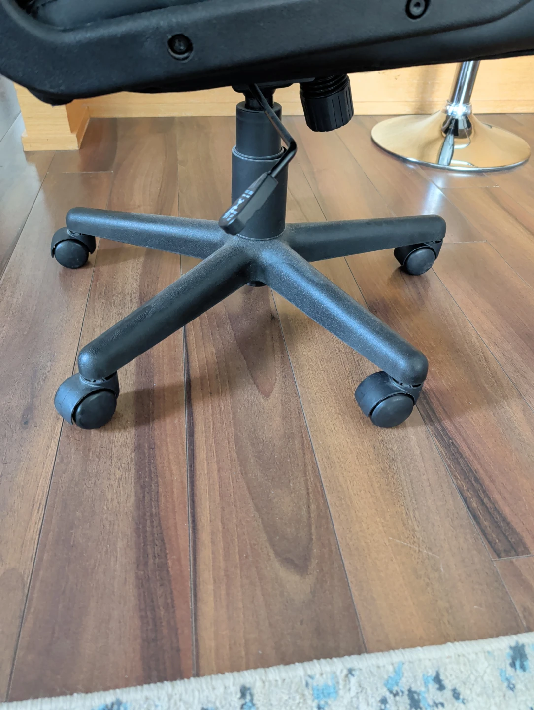 Black Faux Leather Office Chair - photo 5