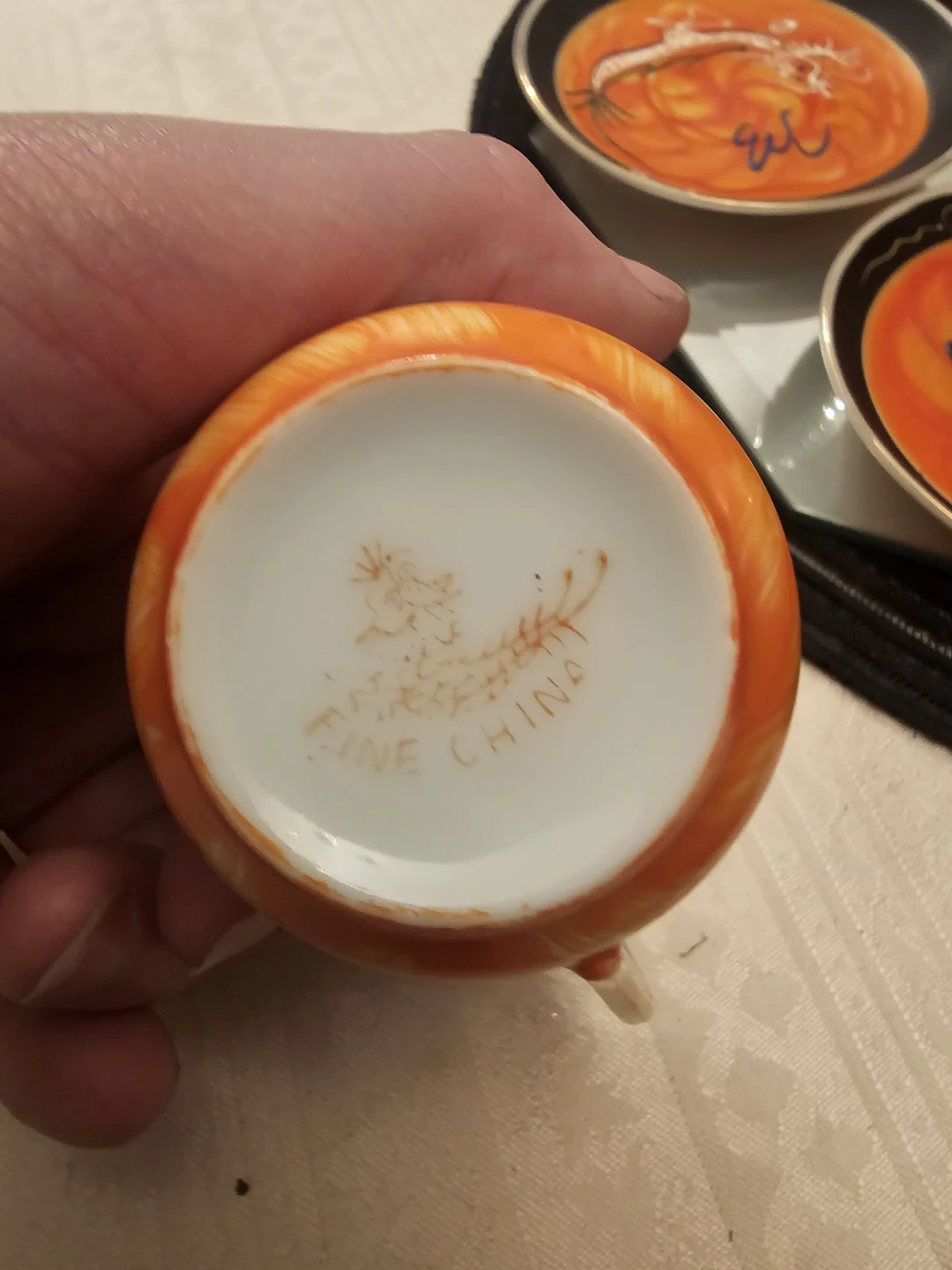Vintage Japanese moriage tea set - photo 3