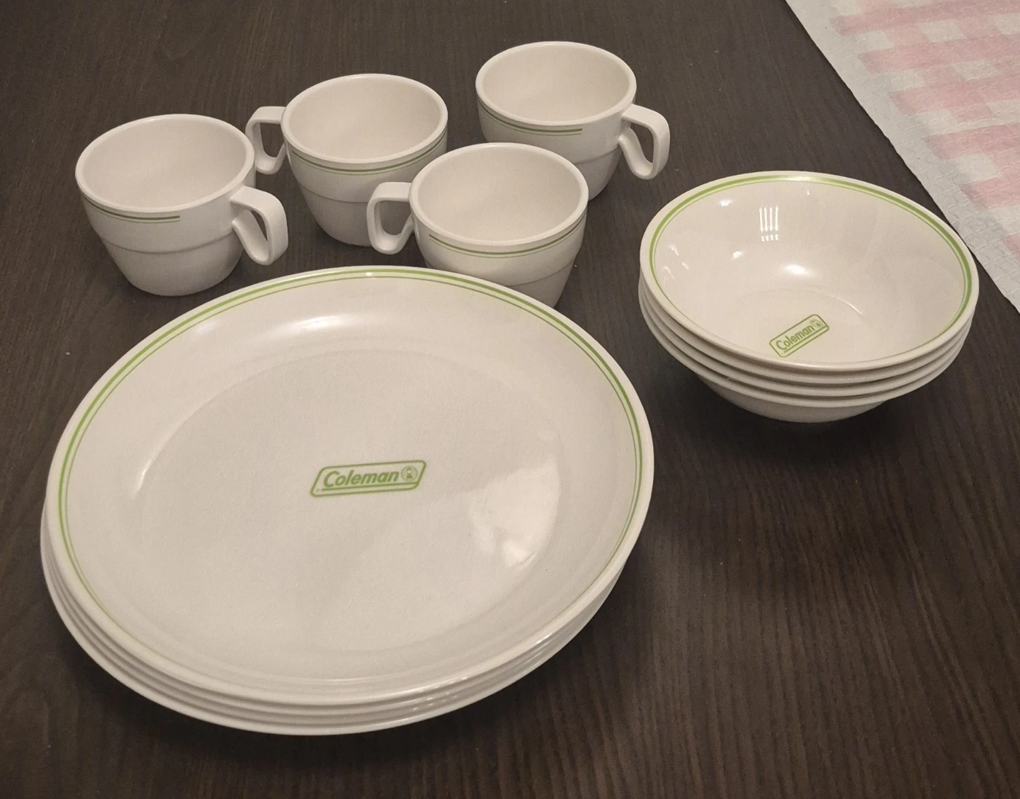 Coleman Camping Dinnerware Set - Plates, Bowls, Cups