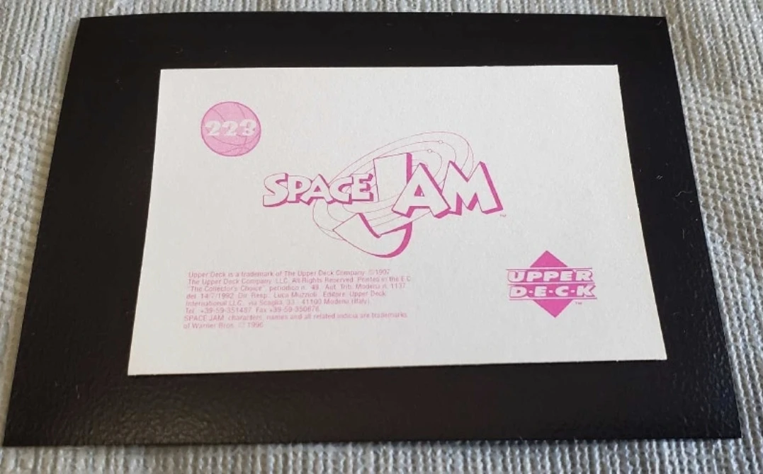 1996 UD space jam Jordan refractor sticker 223 - photo 4