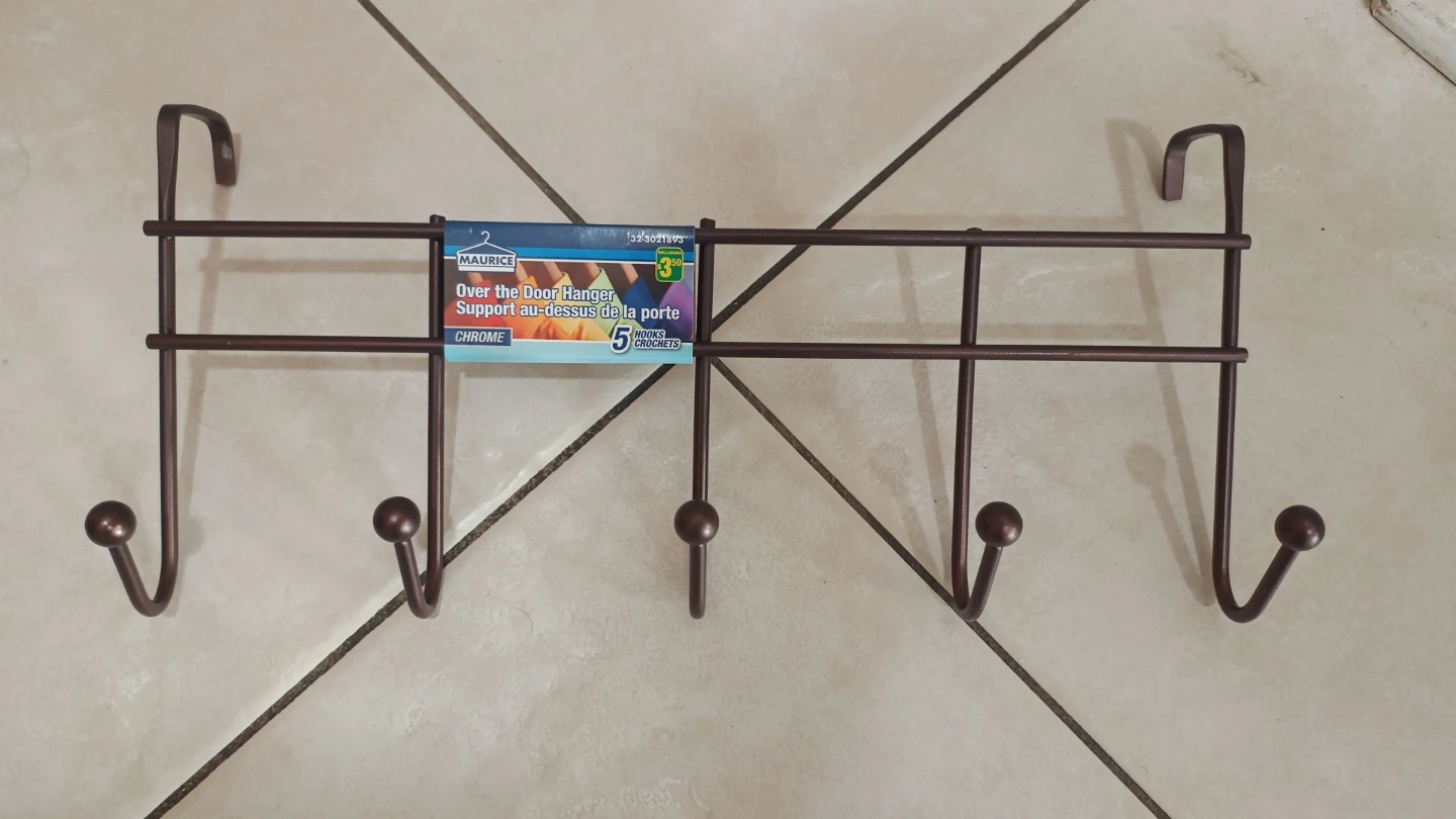 Maurice Over the Door Hanger - Chrome, 5 Hooks