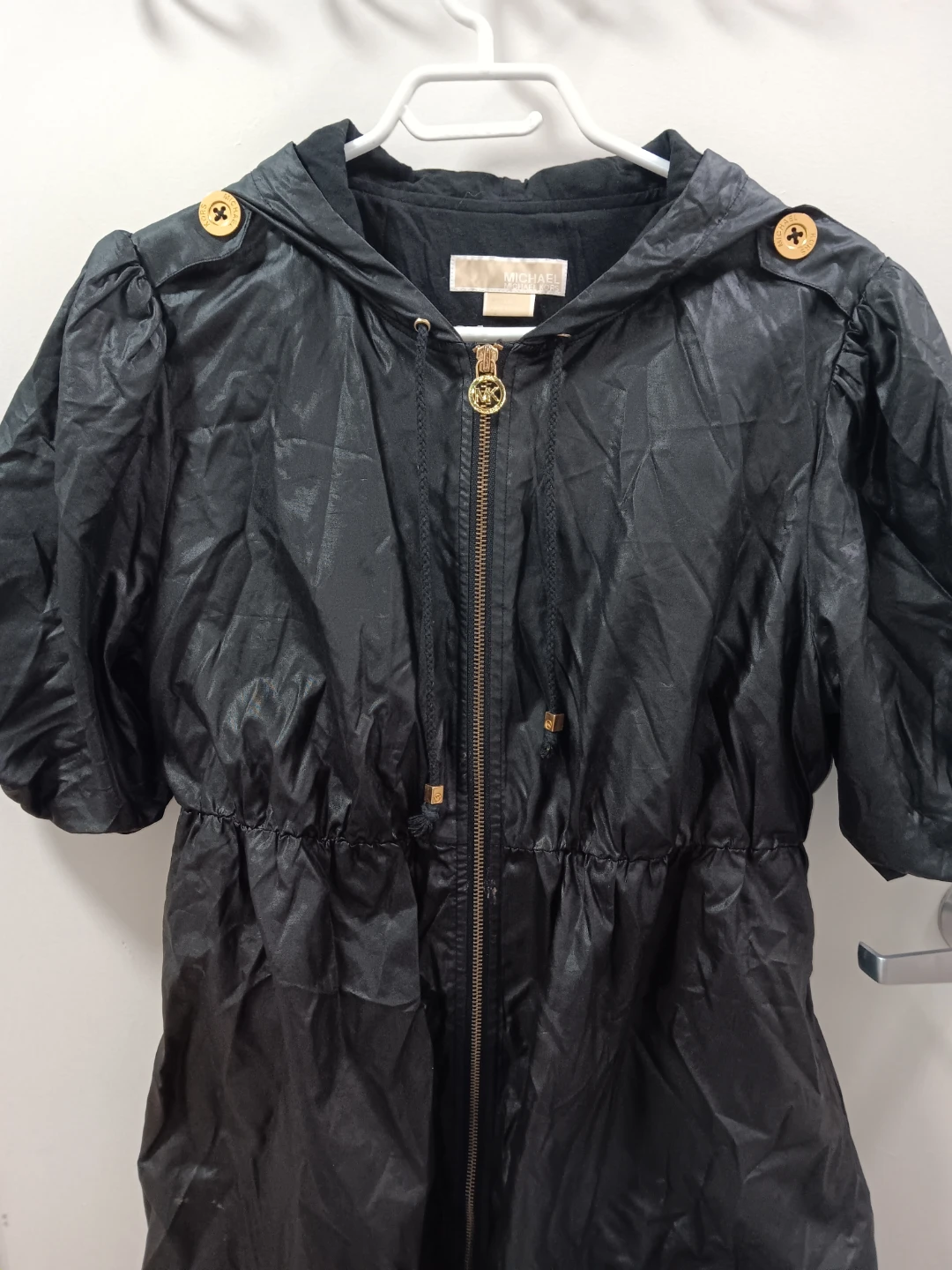 Super Cute, Short Sleeve, Black, Hooded Jacket by Michael Kors!