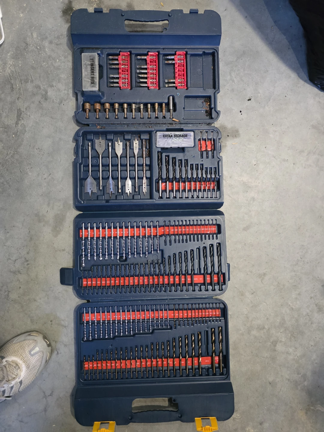 Drill Bit and Driver Bit Set with Case