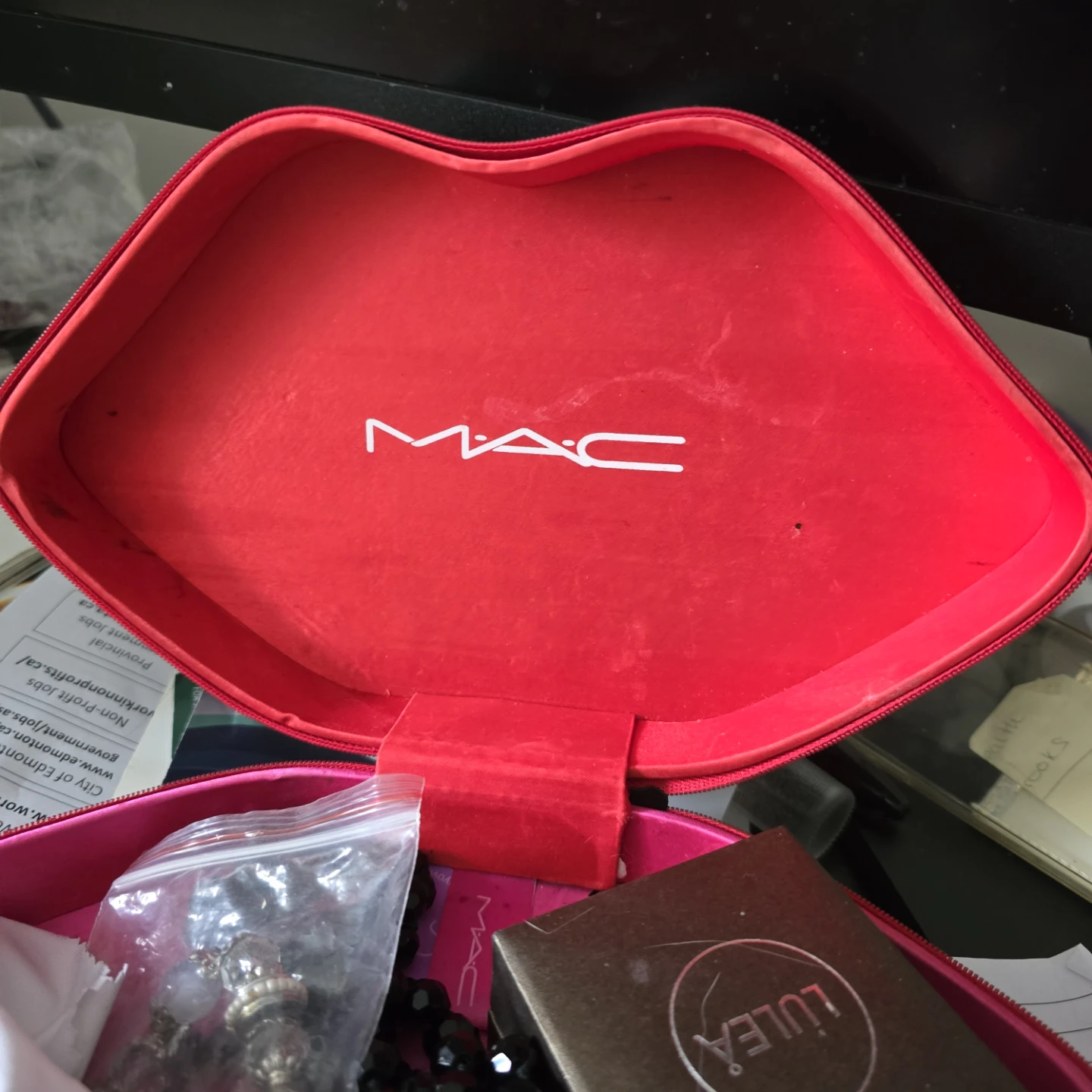 MAC Red Lip-Shaped Makeup Case