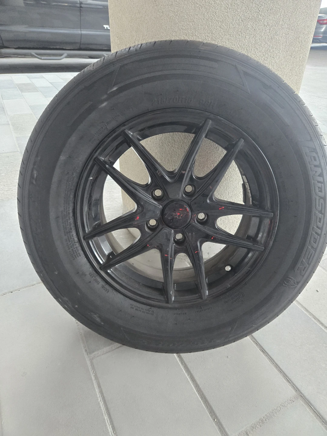 EUC Landspider Citytraxx 215/70R15 Tires + DAI Blk Alloy Rim