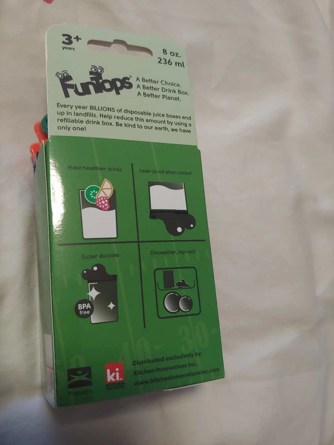 Funtoops Collegiate Edition Refillable Drink Box - 8 oz - photo 3