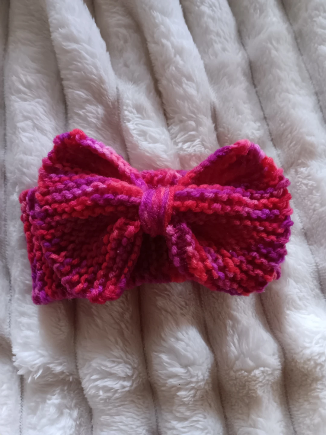 Hand-Knit Ear Warmer Bowtie Headband