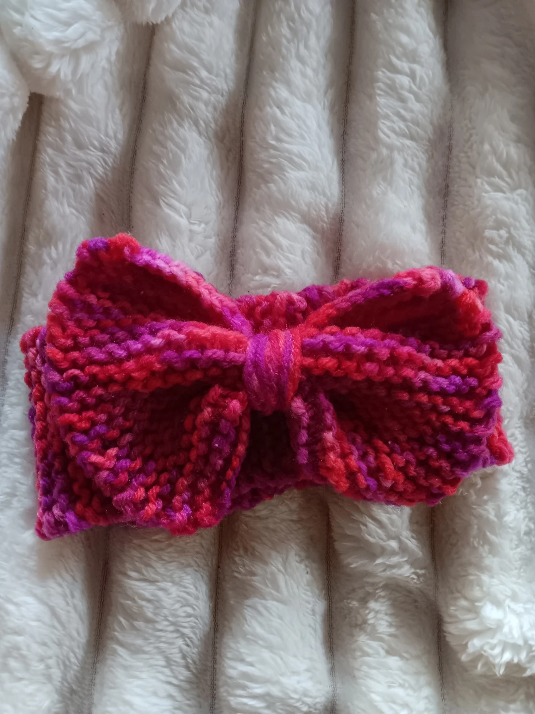 Hand-Knit Ear Warmer Bowtie Headband - photo 3