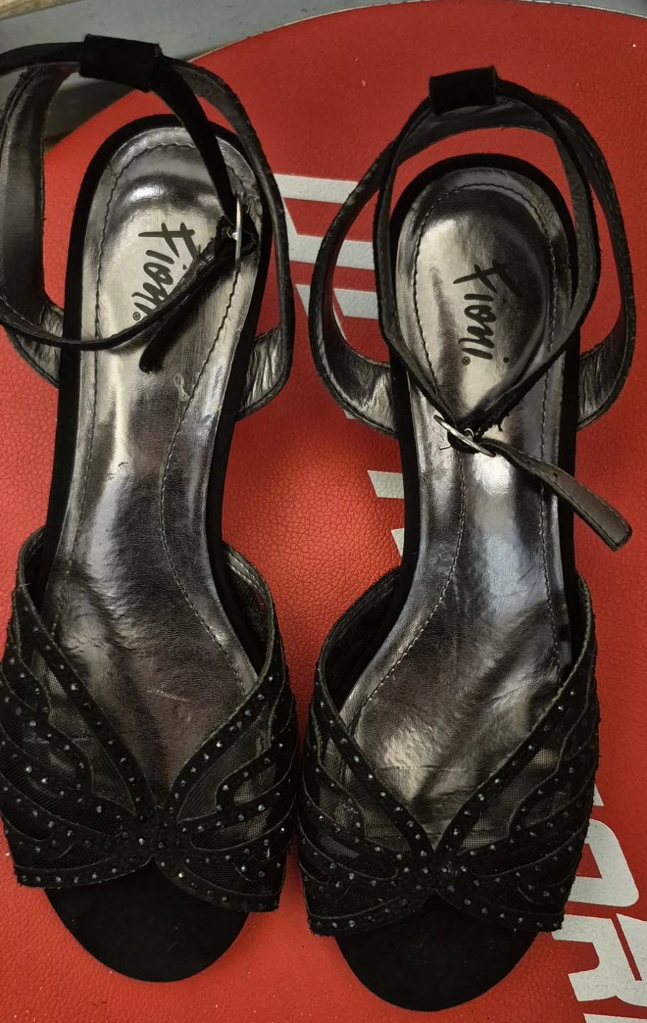 Fioni Black Embellished Heels