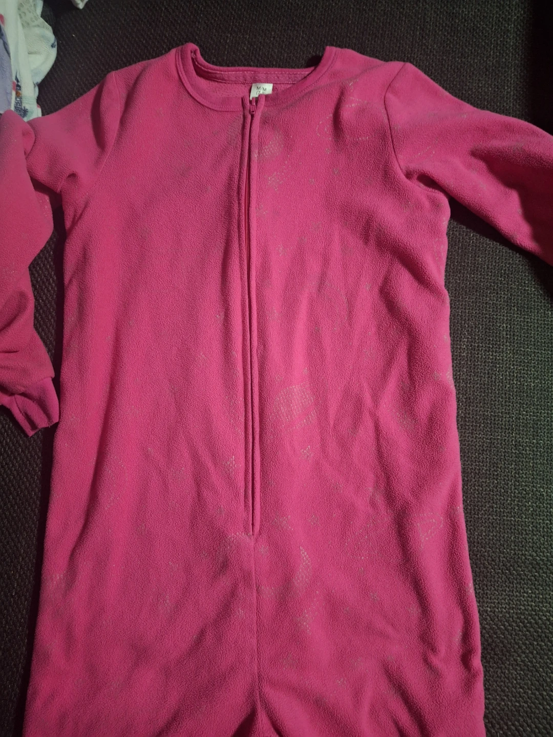 Girls Fleece Onesie  Pink