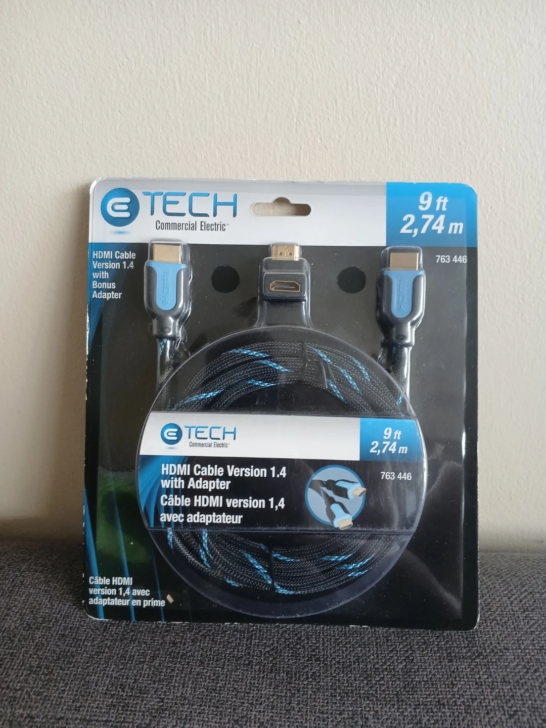 2 HDMI Cables Version 1.4 with Adapter - 9 ft - photo 2