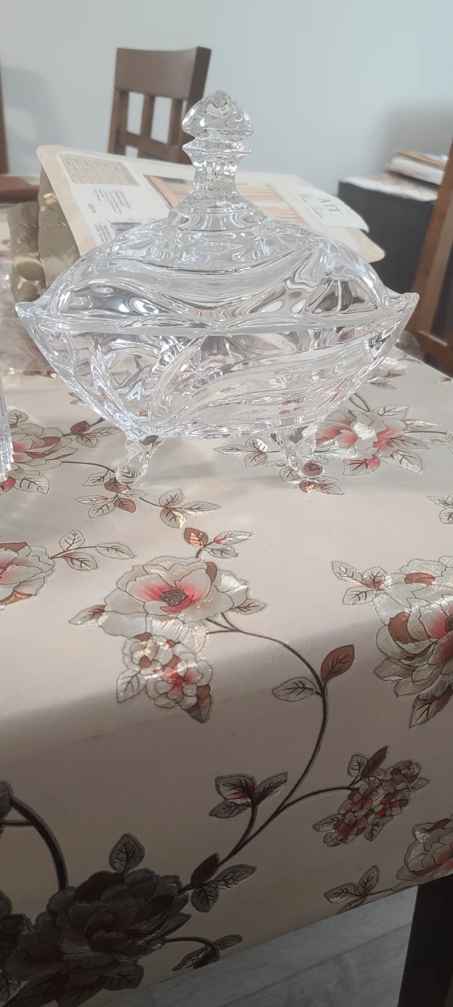 Crystal Candy Dish with Lid - photo 2