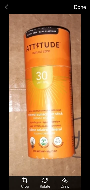 ATTITUDE SPF 30 Mineral Sunscreen Stick - Orange Blossom