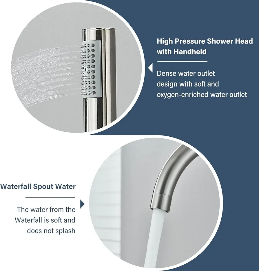 Floor Standing Bathtub Faucet with Handheld Shower - photo 5