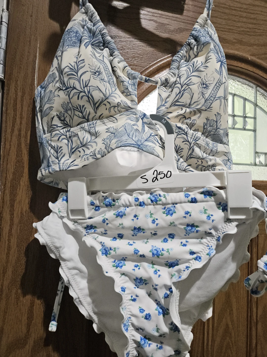Shade & Shore Blue Floral Bikini Set Size S - photo 2