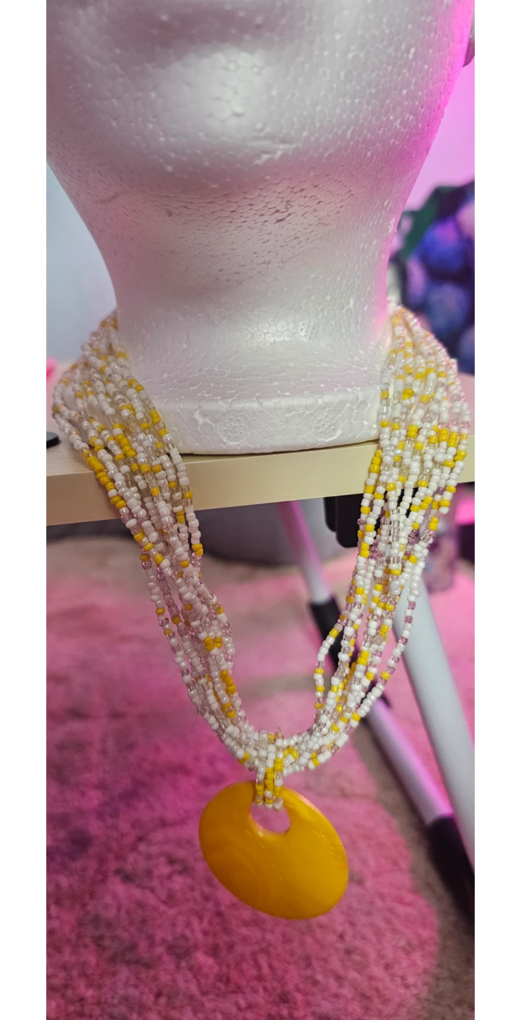 Yellow Pendant Necklace
