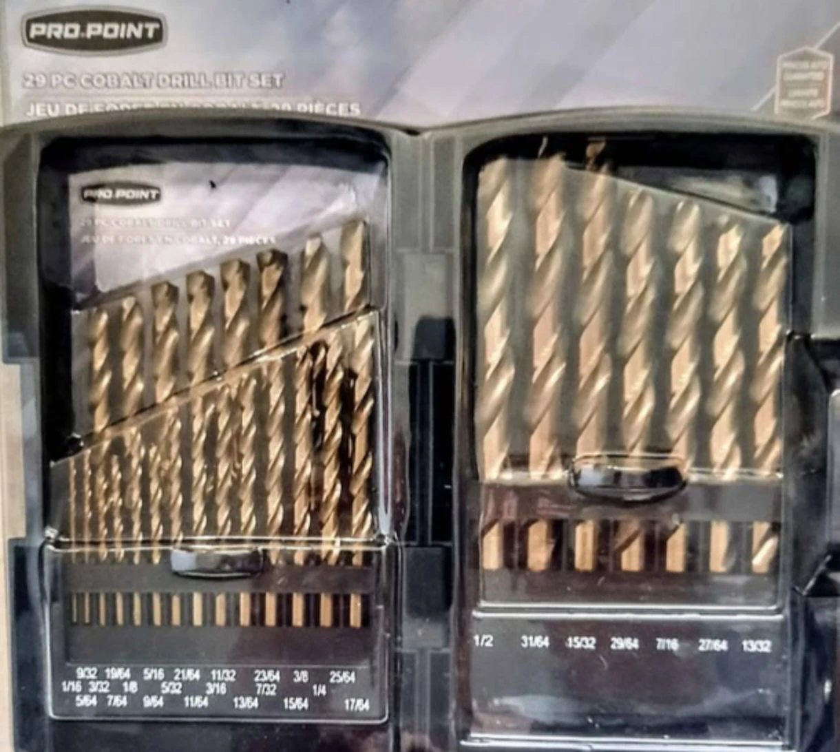 🔥PRO.POINT 29 pc Cobalt M42 Drill Bit Set 🔥$100 OFF