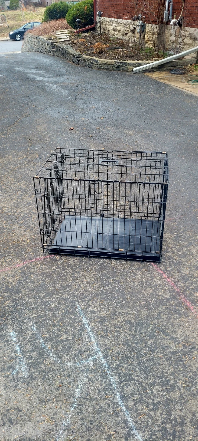 Black Metal Puppy Crate