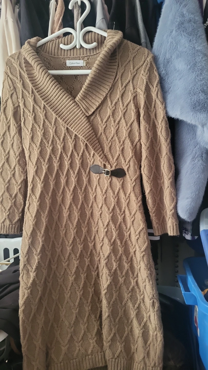 Calvin Klein Women's Sweater Dress - Size L