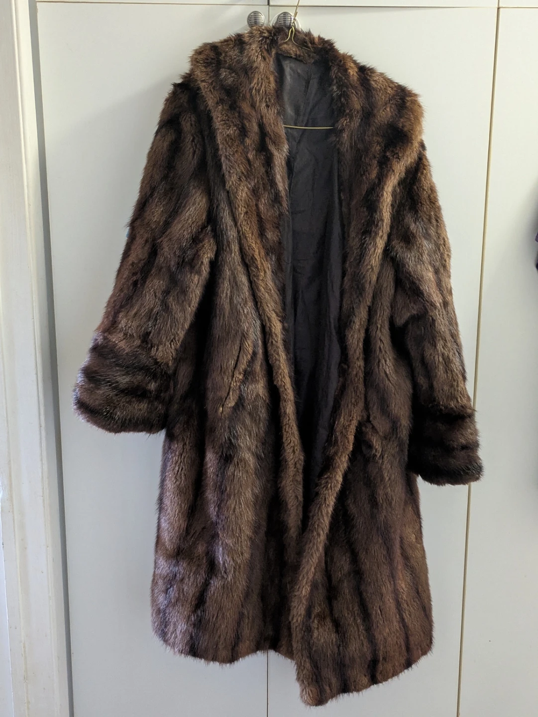 Luxurious Long Brown Fur Coat