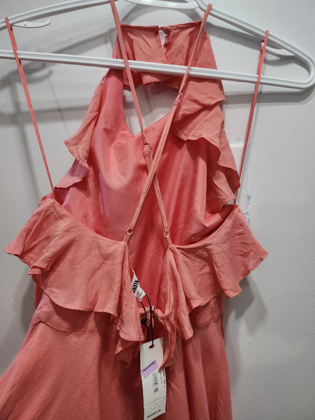 BB Dakota Pink Ruffle Halter Dress - photo 2