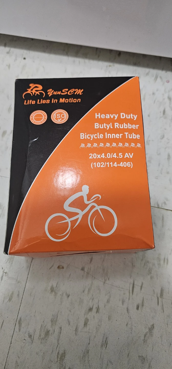 YunS&M Heavy Duty Butyl Rubber Bicycle Inner Tube 20x4.0/4.5 AV