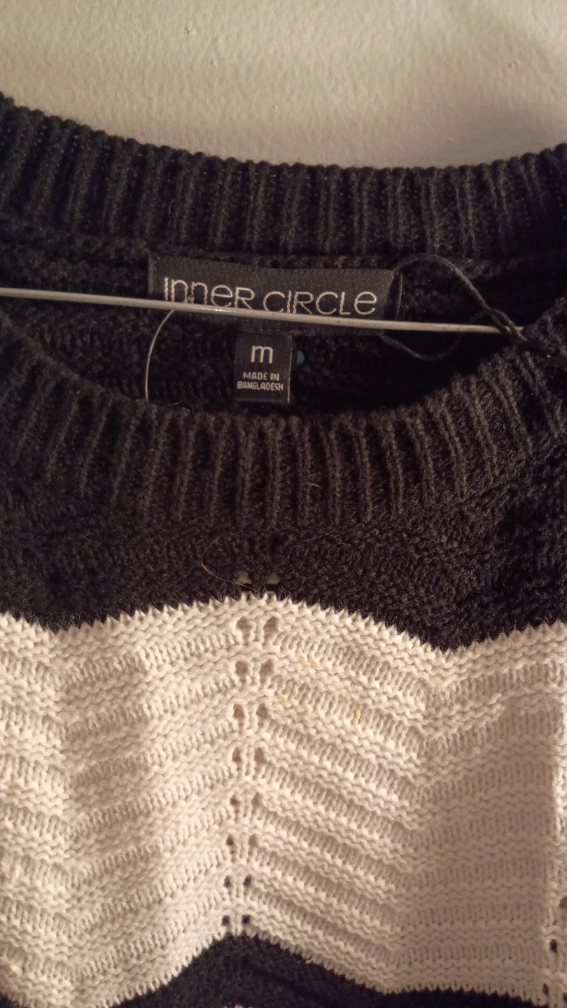 Inner Circle Striped Knit Sweater - Size M