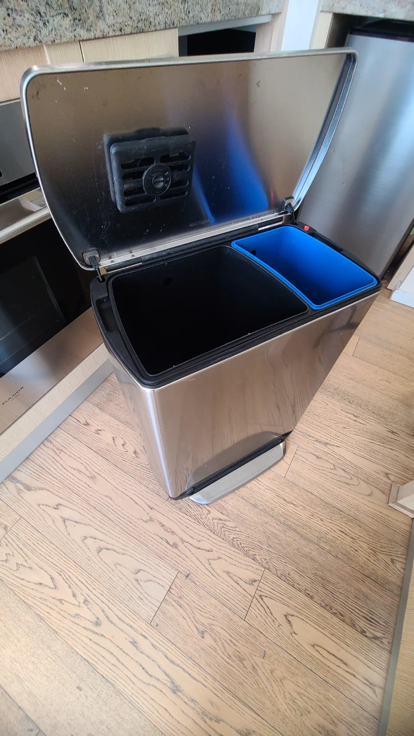 Stainless Steel Simplehuman 46L Kitchen Trash Can - photo 3