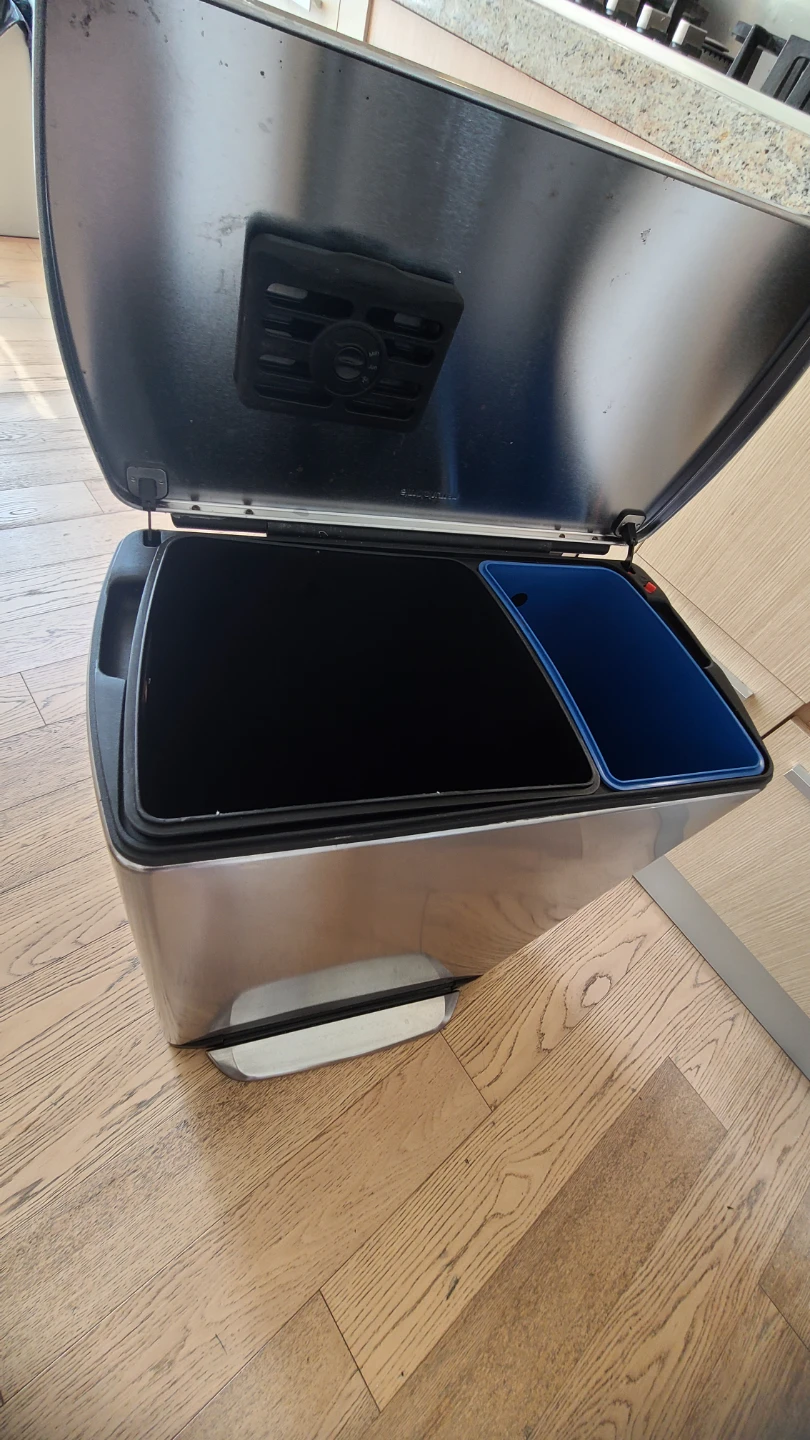 Stainless Steel Simplehuman 46L Kitchen Trash Can - photo 4