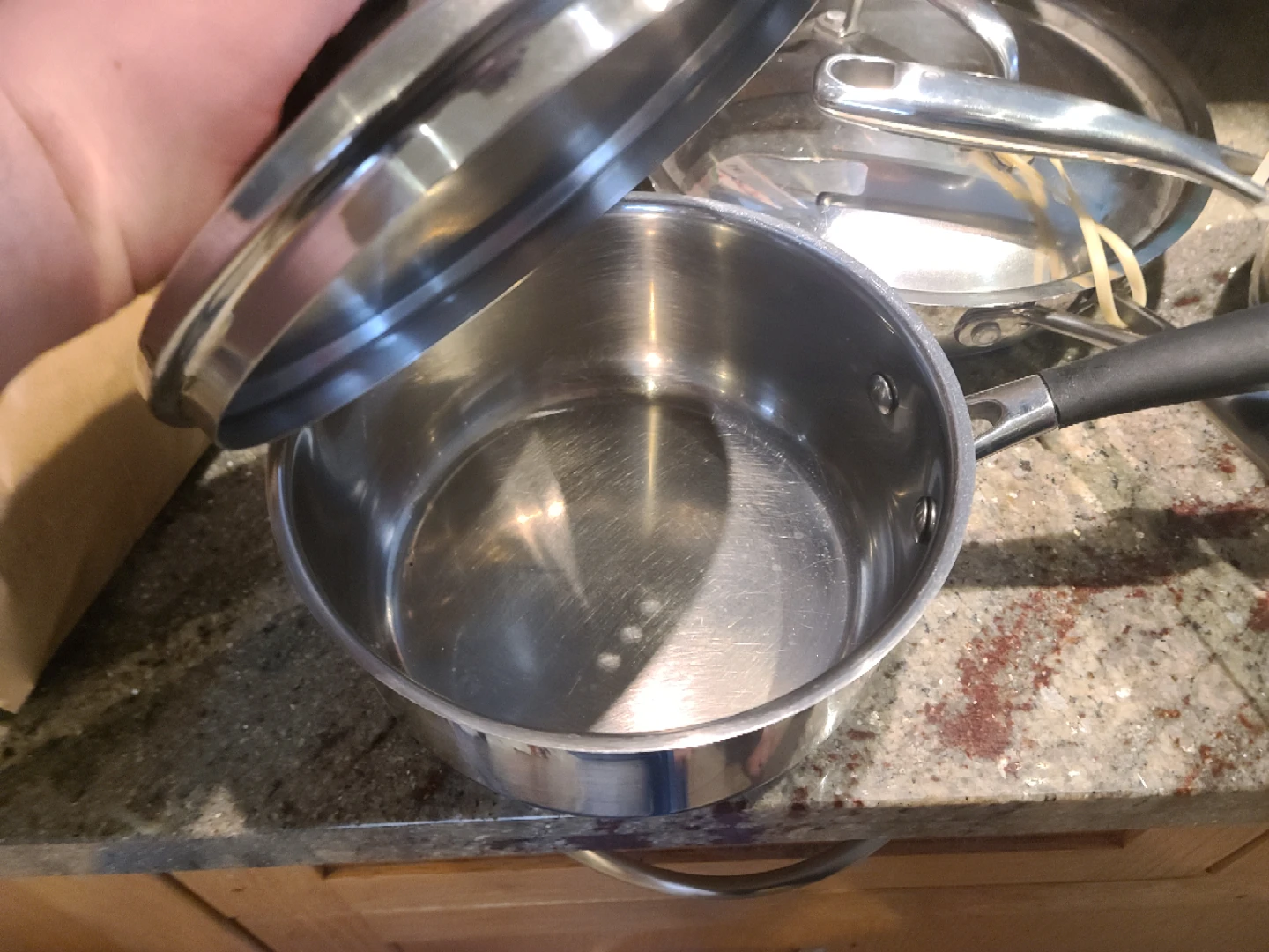 2 Set Paderno Stainless Steel Saucepan with Lid & additional pot - photo 2