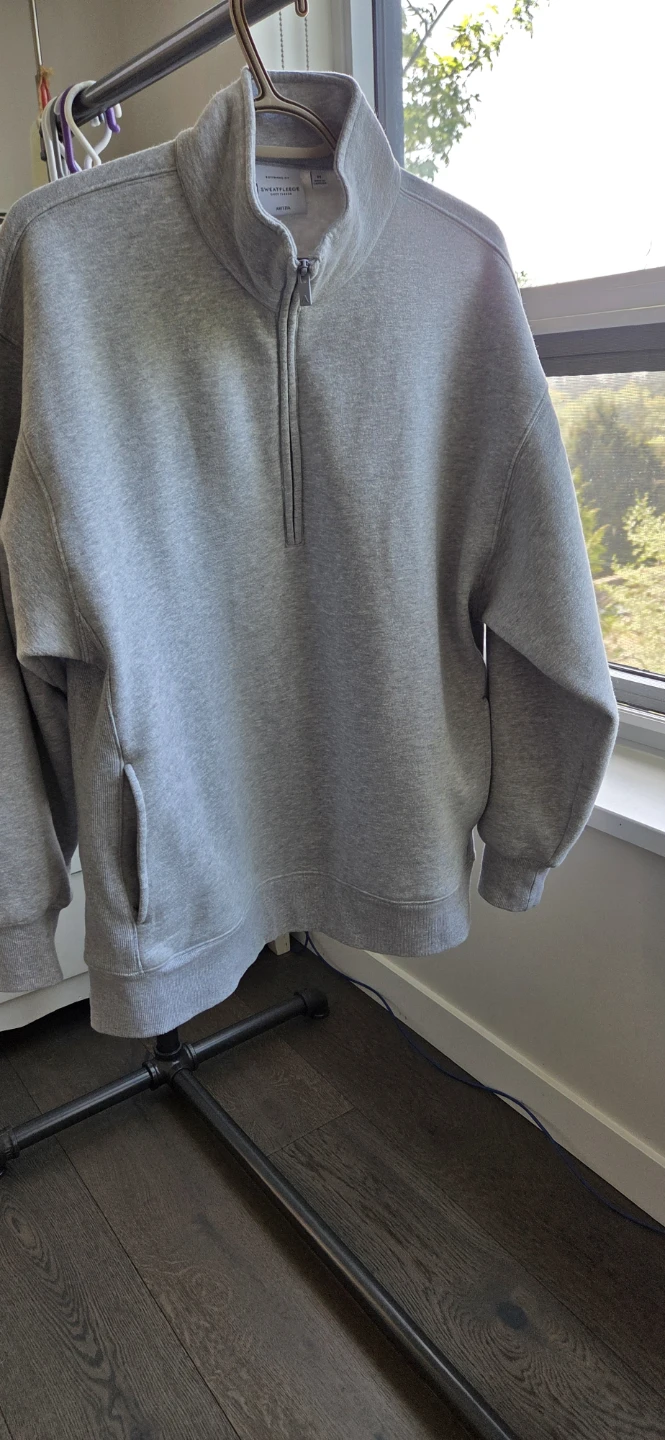 Aritzia Sweatfleece Boyfriend Fit Quarter Zip Pullover