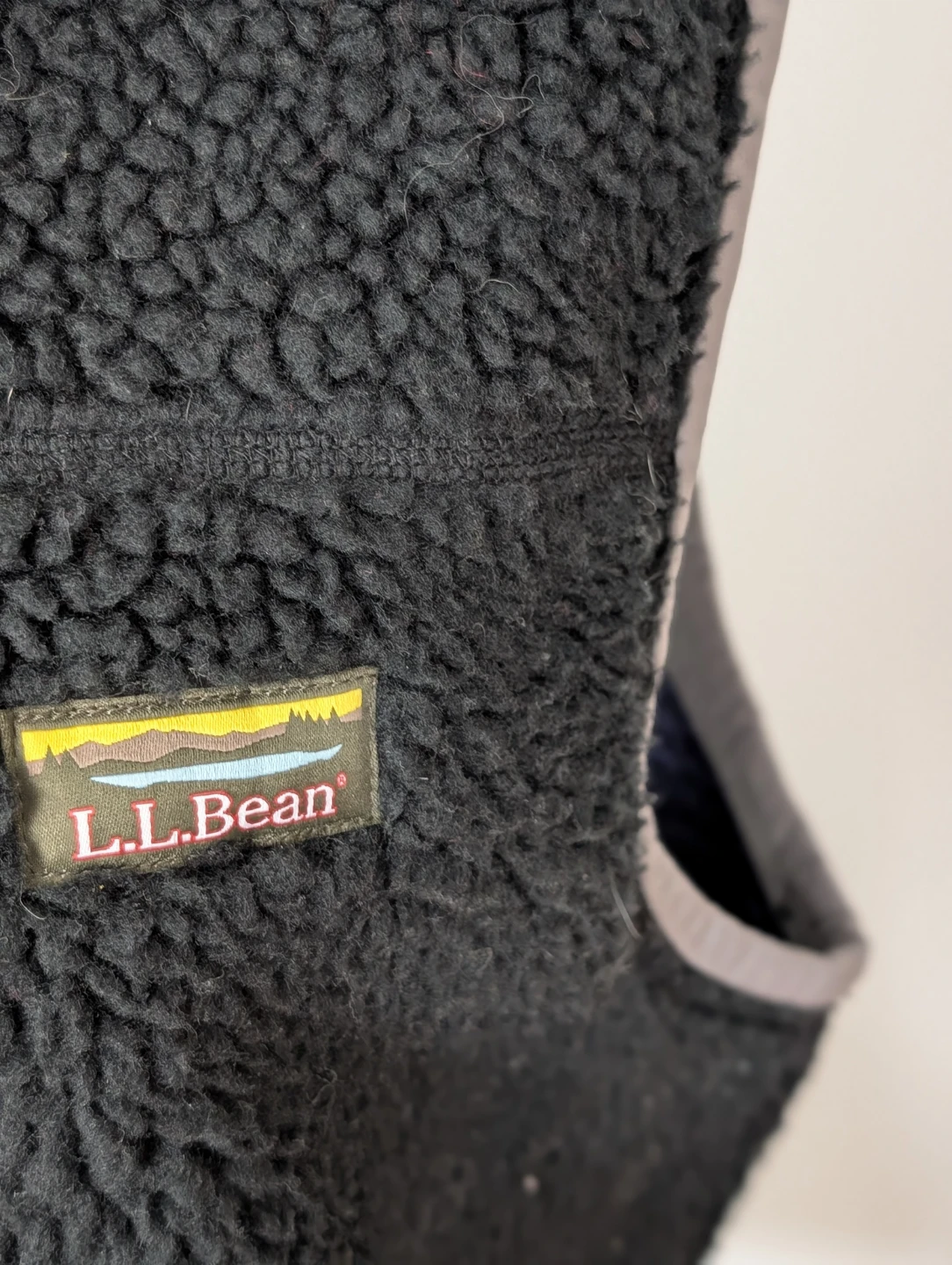 L.L.Bean Fleece Vest Black Men's LC-REG - photo 2