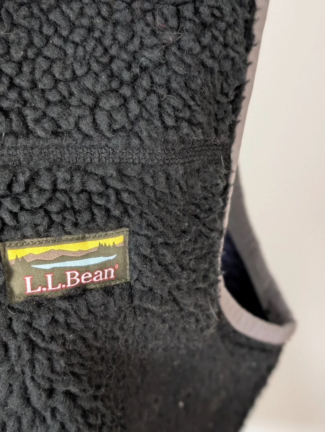 L.L.Bean Fleece Vest Black Men's LC-REG - photo 2
