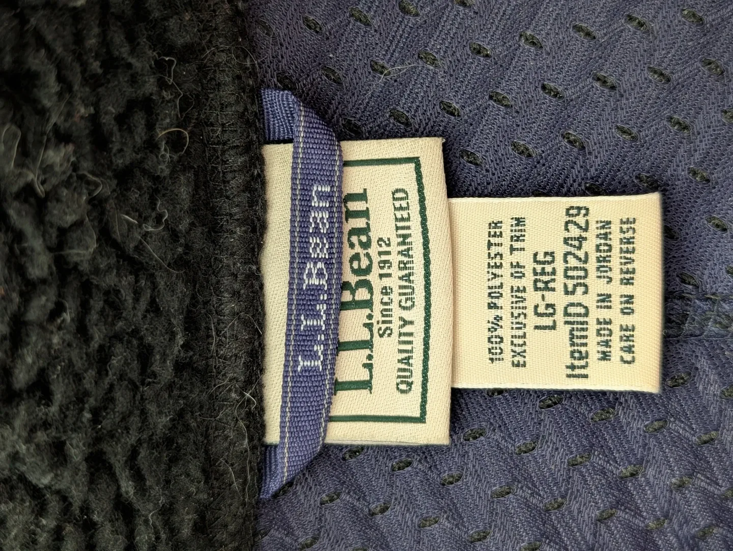 L.L.Bean Fleece Vest Black Men's LC-REG - photo 3